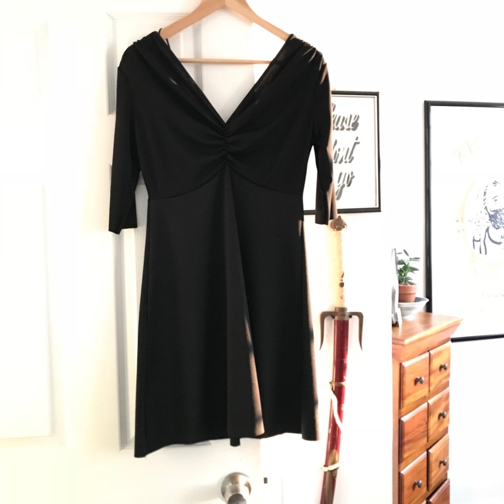 Zara Black Mid Sleeve Dress